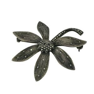Theodore Fahrner Rare Sterling & Marcasite Pin Vintage Brooch Original Old 925